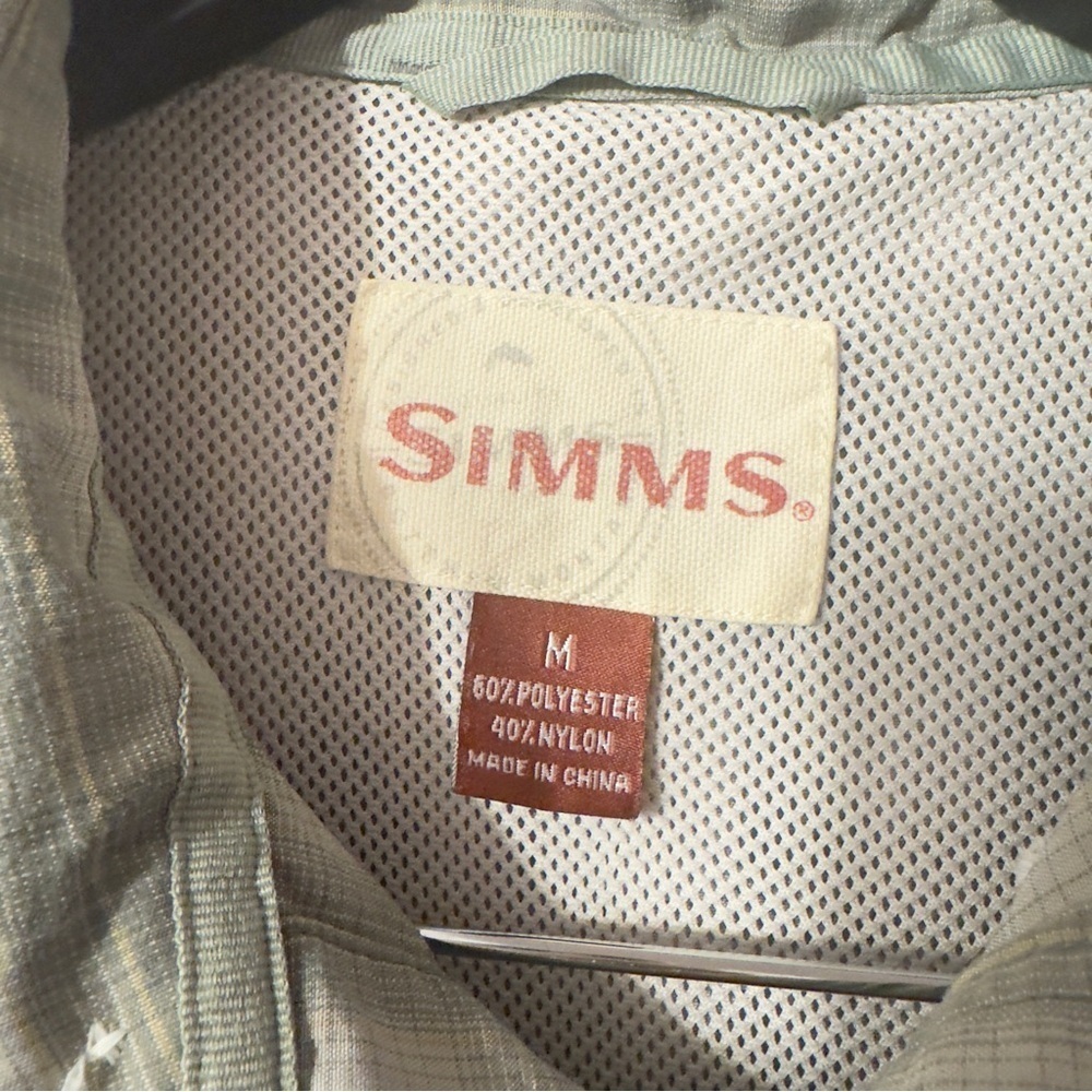 Simms Snap Button Plaid Shirt Green Men Size M - Picture 5 of 7